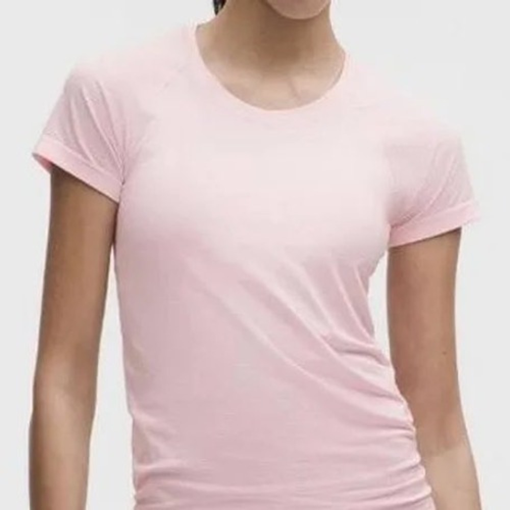 Lululemon Swiftly Tech Short Sleeve 2.0 Crew Pink Athletic Top Size 14
